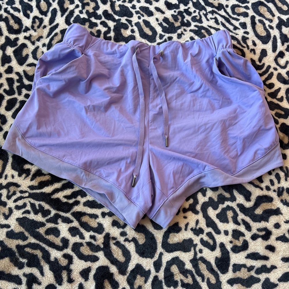 Lavender Drawstring Lounge Shorts